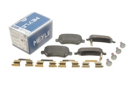 Комплект гальмівних колодок з 4 шт. дисків для Vauxhall, Opel, Chevrolet, KIA MEYLE 025 234 1715/PD фото товару