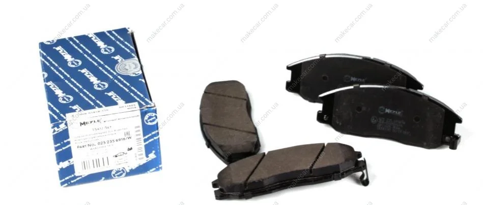 <strong>Комплект гальмівних колодок з 4 шт. дисків MEYLE 025 235 6916/W (фото 1)</strong>