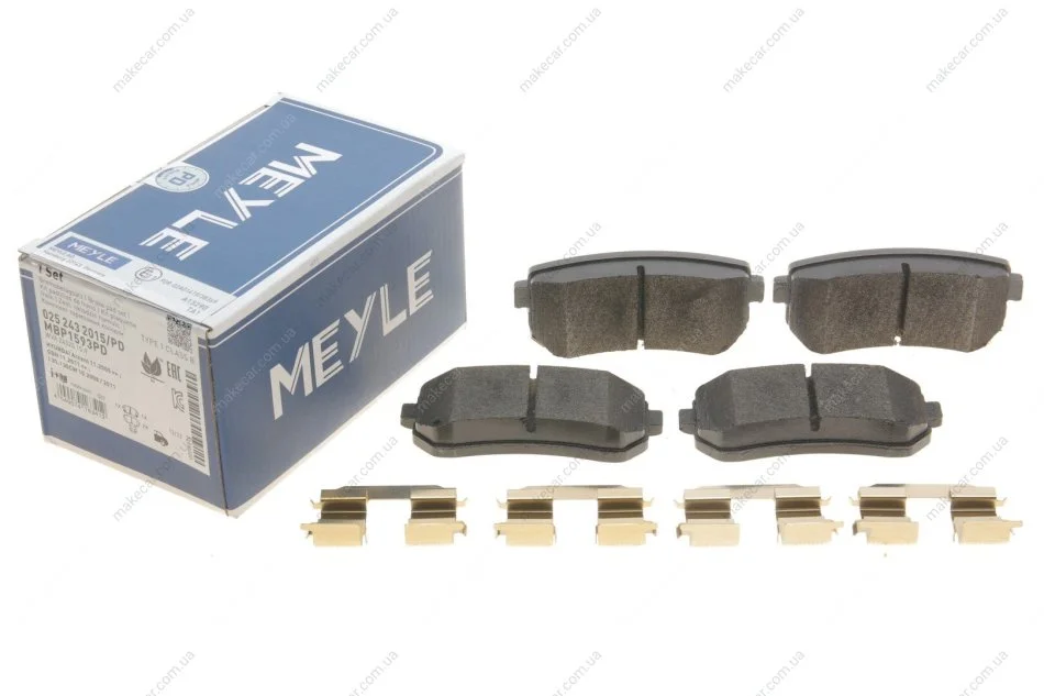 <strong>Комплект гальмівних колодок з 4 шт. дисків MEYLE 025 243 2015/PD (фото 1)</strong>