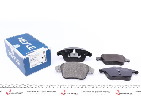 Комплект гальмівних колодок з 4 шт. дисків для Citroen, DS, Peugeot MEYLE 025 245 5719 фото товару