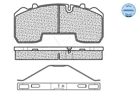 Комплект гальмівних колодок MEYLE 025 291 6530 фото товару