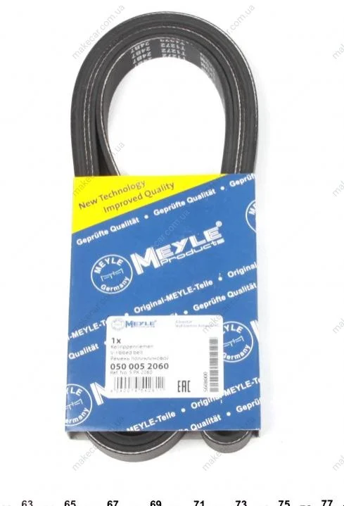 <strong>Пас поліклиновий 5 PK 2060 MEYLE 050 005 2060 (фото 1)</strong>