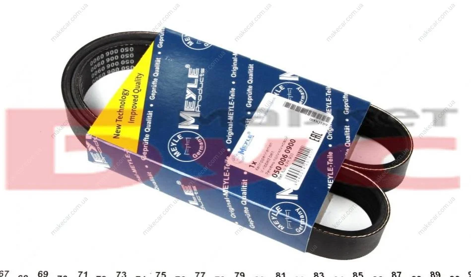 <strong>Пас поліклиновий 6 PK 900 MEYLE 050 006 0900 (фото 1)</strong>