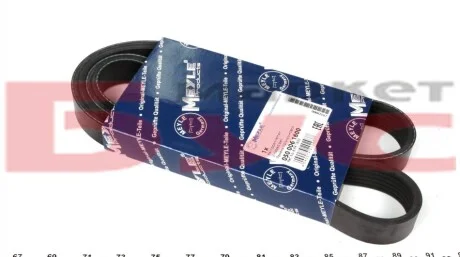 Пас поліклиновий 6 PK 1600 для Volkswagen, Audi, Peugeot, Chrysler, Dodge MEYLE 050 006 1600 фото товару