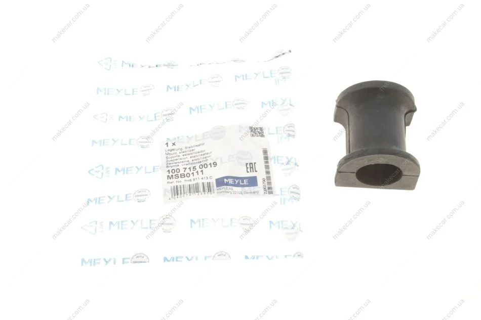 <strong>Втулка стабілізатора заднього VW T5, 27мм MEYLE 100 715 0019 (фото 1)</strong>