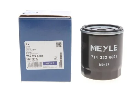 Фільтр оливний для MEYLE 714 322 0001 фото товару