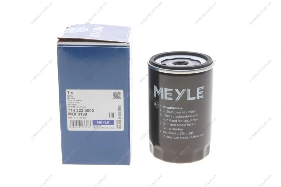 <strong>Фільтр оливний MEYLE 714 322 0002 (фото 1)</strong>