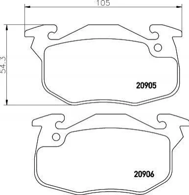 <strong>Тормозные колодки передние PEUGEOT 106 1.4-1.6 96- MINTEX MDB1807 (фото 1)</strong>