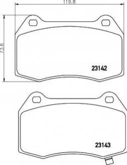 NISSAN Тормозные колодки дисковые 350Z 03- для MINTEX MDB2341 фото товару