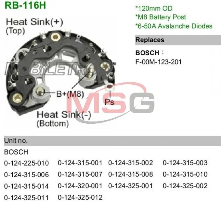 <strong>Випрямляч діодний MOBILETRON RB116H (фото 1)</strong>