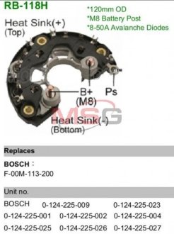 Выпрямитель диодный MOBILETRON RB118H фото товара