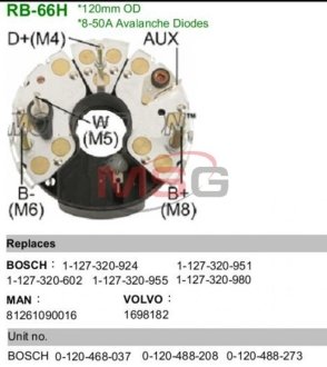 Выпрямитель диодный MOBILETRON RB66H