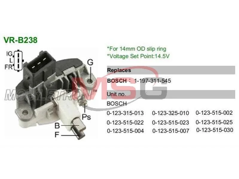 <strong>Регулятор напруги генератора MOBILETRON VRB238 (фото 1)</strong>