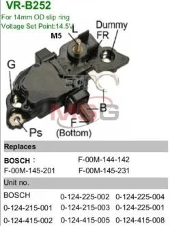 Регулятор напруги генератора для MOBILETRON VRB252 фото товару