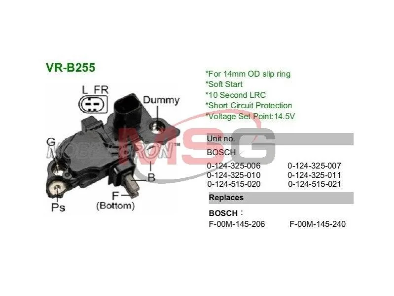 <strong>Регулятор напруги генератора MOBILETRON VRB255 (фото 1)</strong>