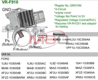 Регулятор напряжения генератора MOBILETRON VRF910 фото товара