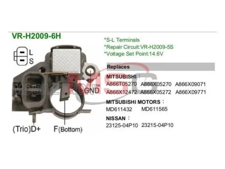 Регулятор напруги генератора для MOBILETRON VRH20096H фото товару