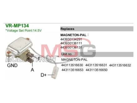 Регулятор напруги генератора для MOBILETRON VRMP134 фото товару