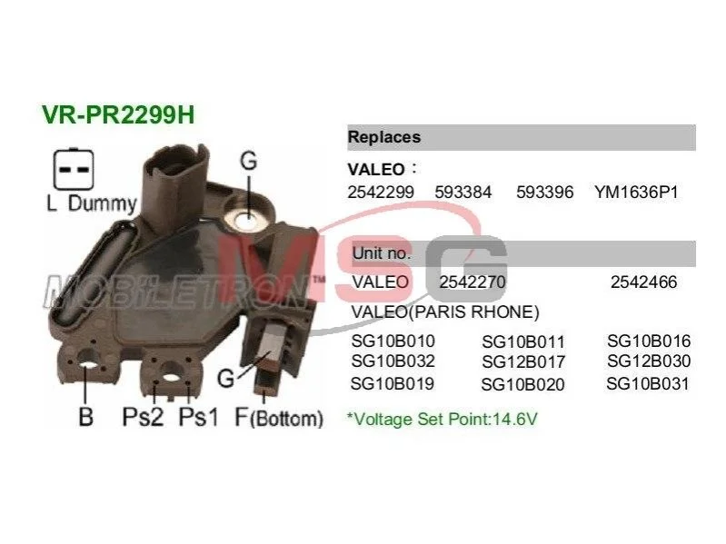 <strong>Регулятор напруги генератора MOBILETRON VRPR2299H (фото 1)</strong>