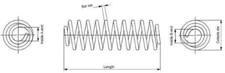 CHEVROLET пружина задня Aveo 11- для MONROE SP4067 фото товару