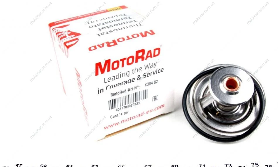 <strong>Термостат системи охолодження (82°C) MERCEDES /8 (W115), T1 (601, 611), V (638/2) AUDI A3, A4 B6, A4 B7, A6 C6, A8 D2, A8 D3, ALLROAD C5, TT BMW 3 (E30), 3 (E36), 5 (E34) 1.7D-4.2 01.68-03.16 MOTORAD 304-82K (фото 1)</strong>
