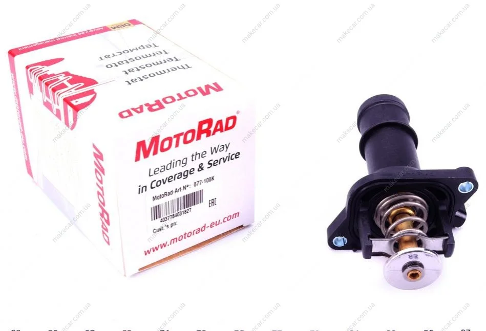 <strong>Термостат системи охолодження (105°C, в корпусі) AUDI A3 VW BORA, GOLF IV 1.6 05.99-06.05 MOTORAD 577-105K (фото 1)</strong>