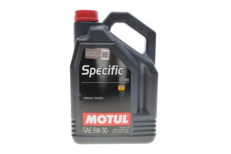 Олива моторна Motul Specific 0720 5W-30, 5л. для MOTUL 102209 фото товару
