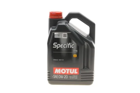 Олива моторна 100% синтетична д/авто SPECIFIC 17 FE 0W20 5L для MOTUL 102406 фото товару
