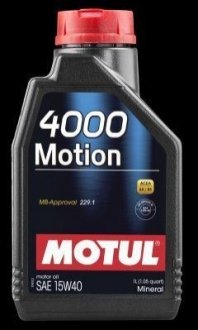 Олія двигуна 4000 MOTION 15W-40 1L MOTUL 102815 фото товару