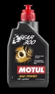 Олія трансм 75W90 Gear 300 (1л.) 100% Synthetic-для спорт. авто MOTUL 105777