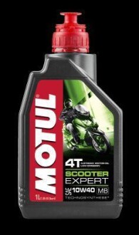 1л Scooter Expert 4T 10W-40 MB Олива синтетична для 4-такт. двигунів SP, JALOS MB MOTUL 105935 фото товару