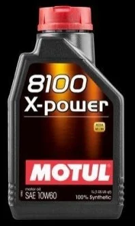 Олива двигуна 8100 X-Power 10W-60 1L для Vauxhall, Lancia, Aston Martin, Opel, Jaguar MOTUL 106142 фото товару