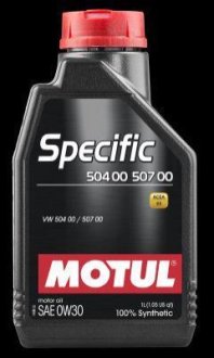 Олива моторна Specific VW 504.00-507.00 0W-30, 1л. MOTUL 107049