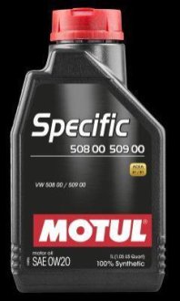 Олива моторна Specific VW 508.00-509.00 0W-20, 1л. MOTUL 107385 фото товару