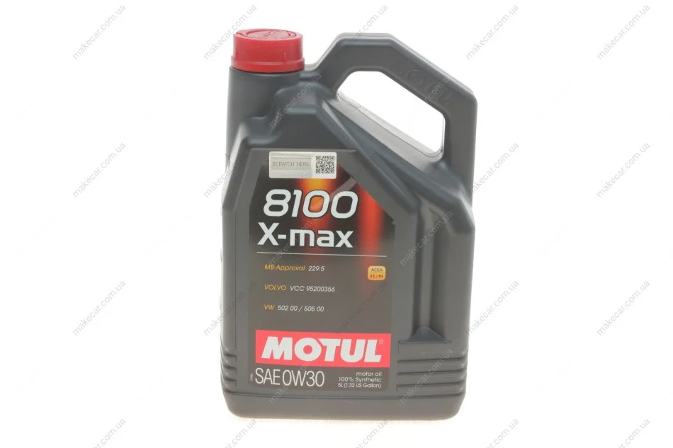 <strong>Моторна олива Motul 8100 X-Max 0W-30 синтетична 5 л MOTUL 347206 (фото 1)</strong>