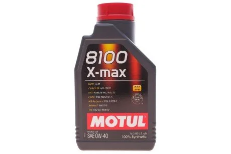 Моторна олива Motul 8100 X-Max 0W-40 синтетична 1 л для Hyundai, Aston Martin, Mazda, Honda, Vauxhall MOTUL 348201 фото товару