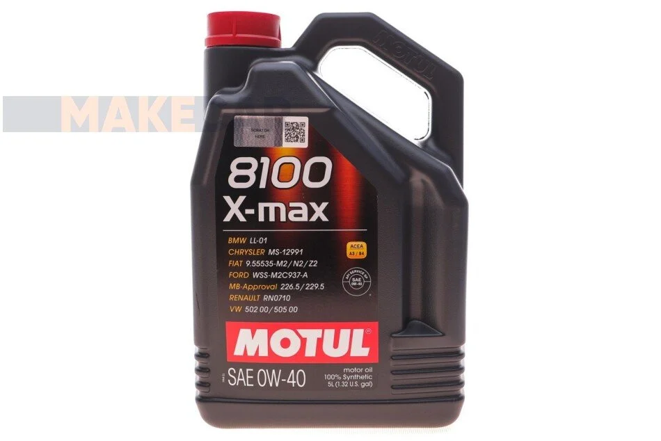 <strong>Моторна олива Motul 8100 X-Max 0W-40 синтетична 5 л MOTUL 348206 (фото 1)</strong>