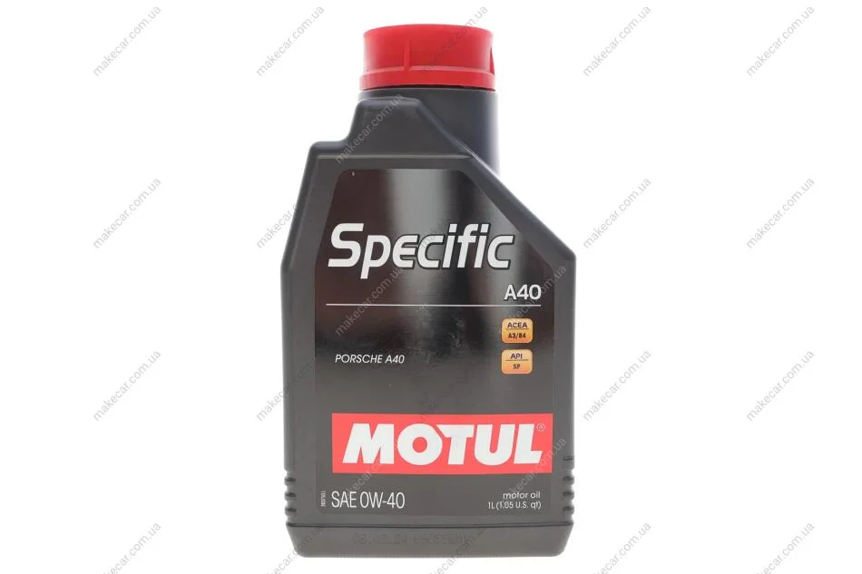 <strong>Олива моторна 100% синтетична д/авто /Specific A40 SAE 0W40 (1L)/112074 MOTUL 348301 (фото 1)</strong>