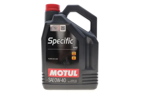 Олива моторна 100% синтетична д/авто /Specific A40 SAE 0W40 (5L)/112075 для MOTUL 348306 фото товару