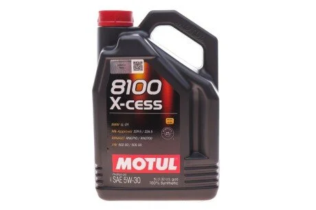 Моторна олива Motul 8100 X-Cess 5W-30 синтетична 5 л для MOTUL 368106 фото товару