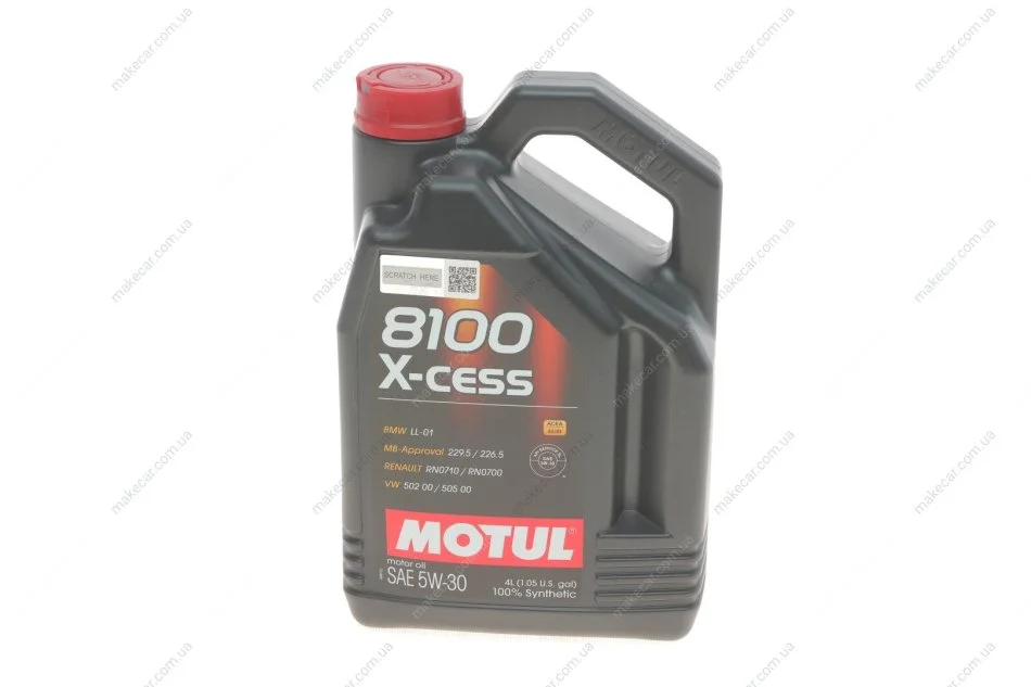 <strong>Моторна олива Motul 8100 X-Cess 5W-30 синтетична 4 л MOTUL 368107 (фото 1)</strong>
