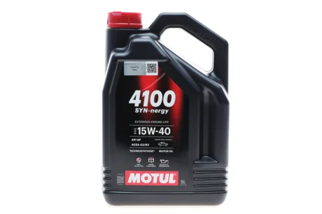 Олива моторна Technosynthese д/авто 4100 Syn-nergy 15W40 5L для MOTUL 386506 фото товару