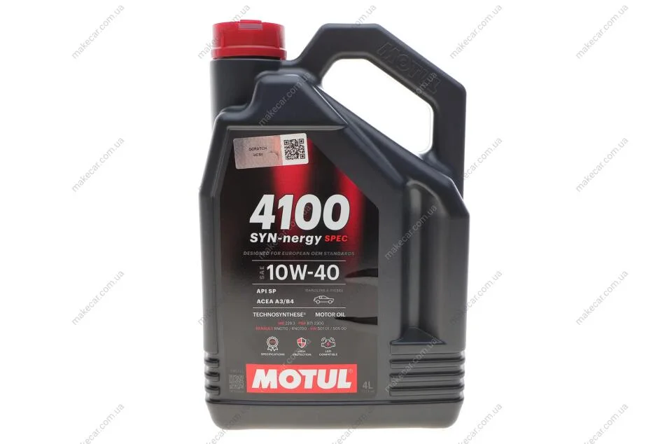 <strong>Олива моторна 4100 SYN-nergy SPEC 10W-40 4L MOTUL 387707 (фото 1)</strong>
