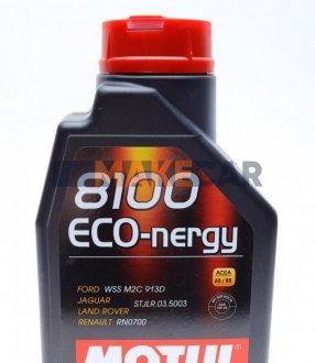 Моторна олія 8100 Eco-Nergy 5W-30 синтетична 1 л MOTUL 812301 (фото 1)
