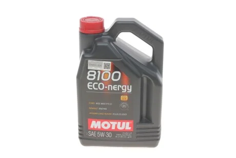 Моторна олива Motul 8100 Eco-Nergy 5W-30 синтетична 4 л для MOTUL 812307 фото товару