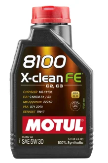 Олива моторна 100% синтетична д/авто 8100 X-Clean FE 5W30 1L для MOTUL 814101 фото товару