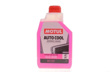 Готова до використання охолоджувальна рідина AUTO COOL G12 EVO -37°C 1L для MOTUL 820001 фото товару