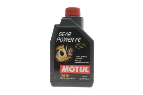 Олива трансмісійна 100% синтетична Gear Power FE 75W 1L для MOTUL 823801 фото товару