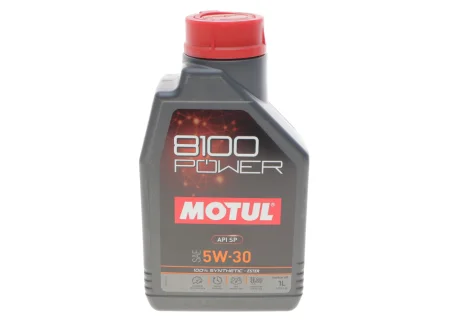 Олива моторна 100% синтетична естерова д/авто 8100 Power 5W30 1L для MOTUL 824501 фото товару