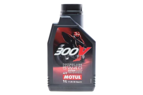 Олива 4T 300V FL 5W40 1L NEW для MOTUL 836011 фото товару